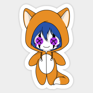 creepypasta candy pop fox costume doll Sticker